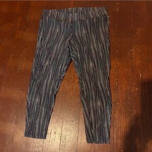 Torrid Black and White Striped Leggings